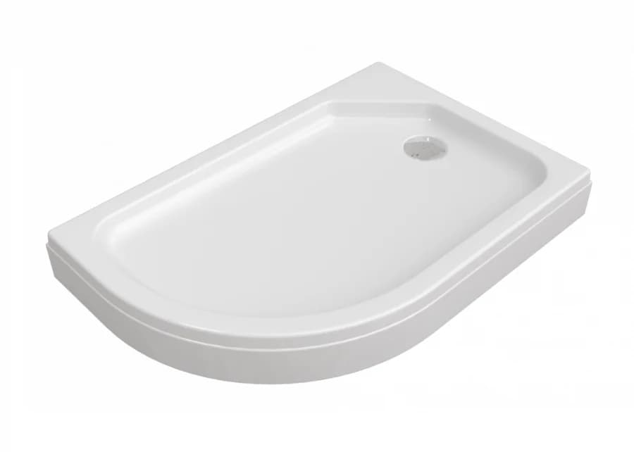 Поддон душевой Triton Щ0000038229/Щ0000038230, 120 x 80 см, высота 17 см, прямоугольный-асимметричный, белый, левый/правый