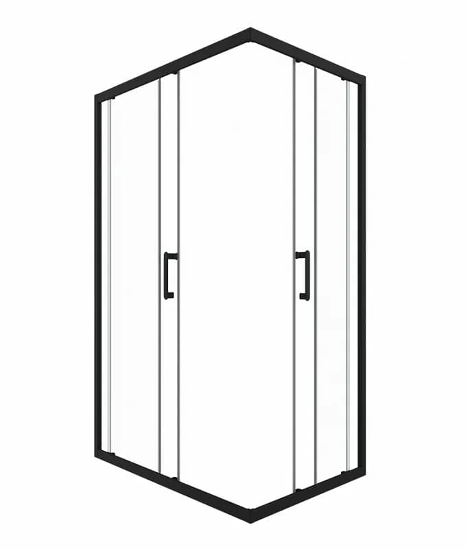 Душевой уголок Triton Фикс Щ0000067442, 120 x 80 см, стекло прозрачное, профиль черный