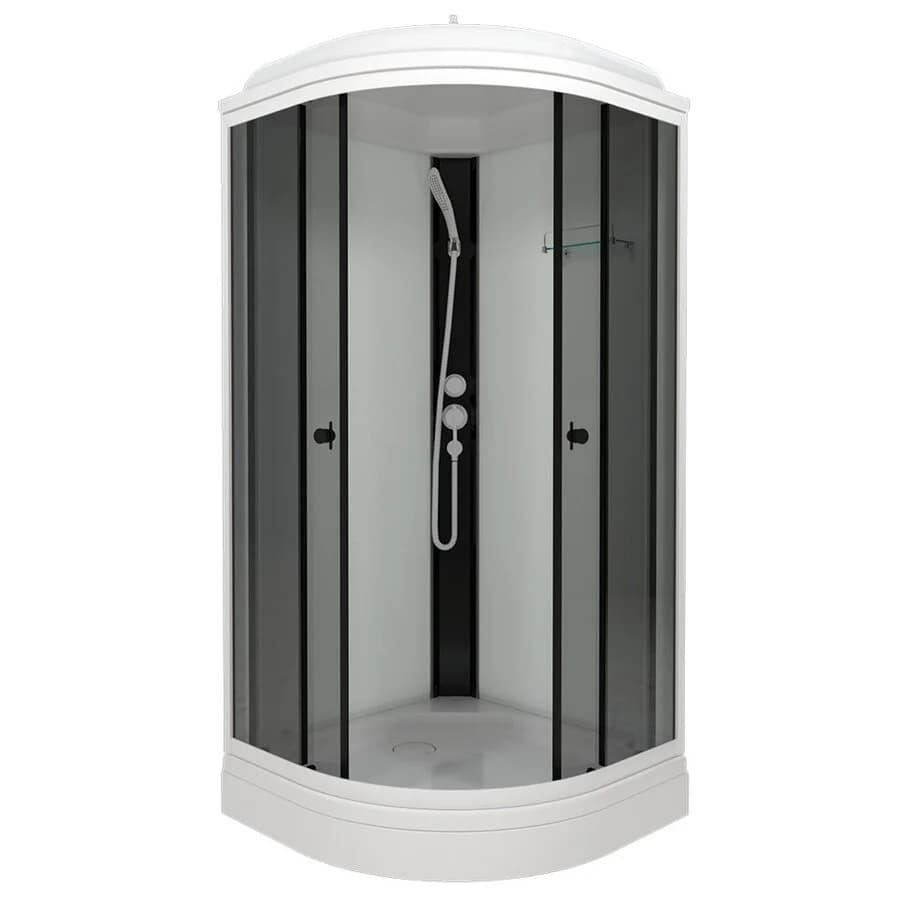 Душевая кабина Triton Грэй Щ0000067300, 90 x 90 см, поддон 17 см, стекло тонированное, профиль белый