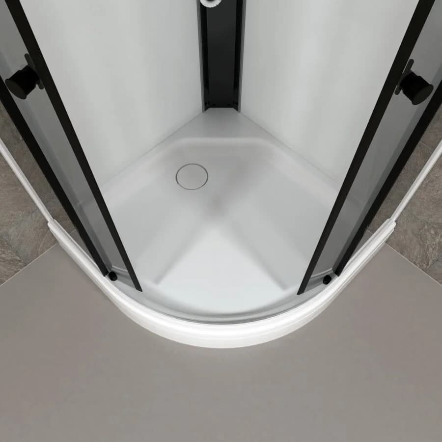Душевая кабина Triton Грэй Щ0000067300, 90 x 90 см, поддон 17 см, стекло тонированное, профиль белый