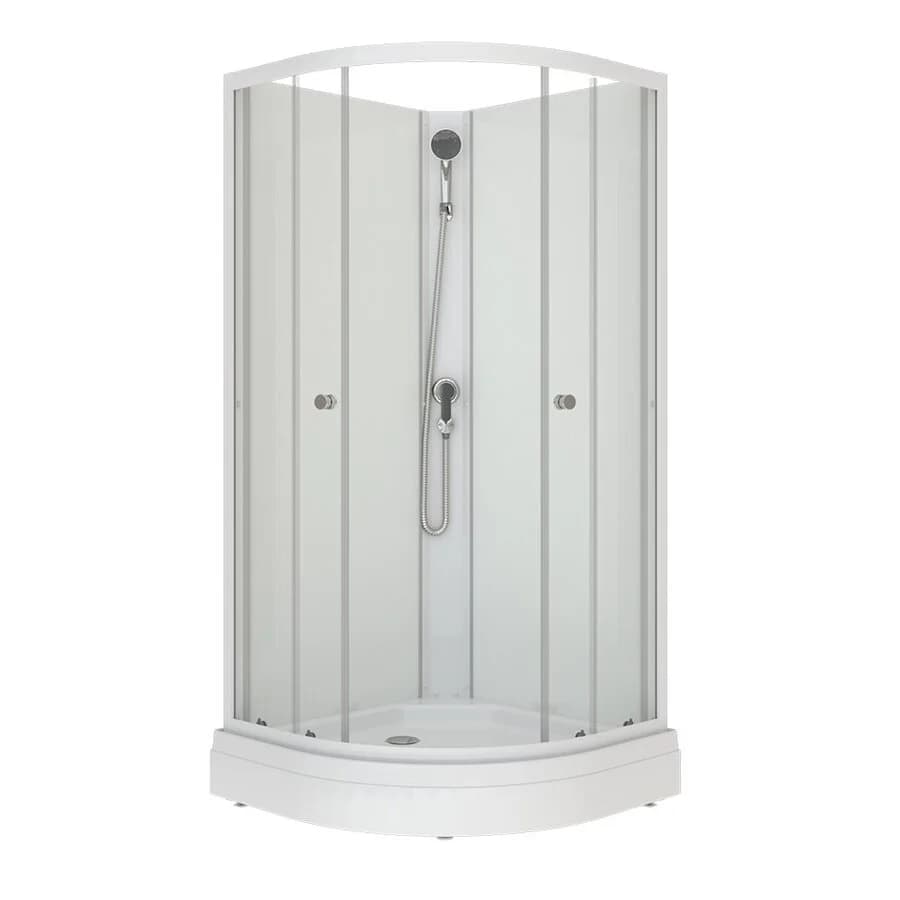 Душевая кабина Triton Экстра Щ0000076116, 88 x 88 см, поддон 17 см, стекло прозрачное, профиль белый