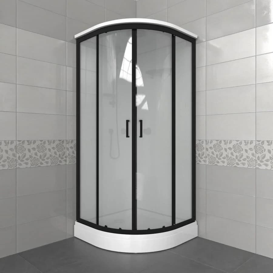 Душевая кабина Triton Прайм-Блэк-Вельвет Щ0000076117, 90 x 90 см, поддон 17 см, стекло прозрачное, профиль черный