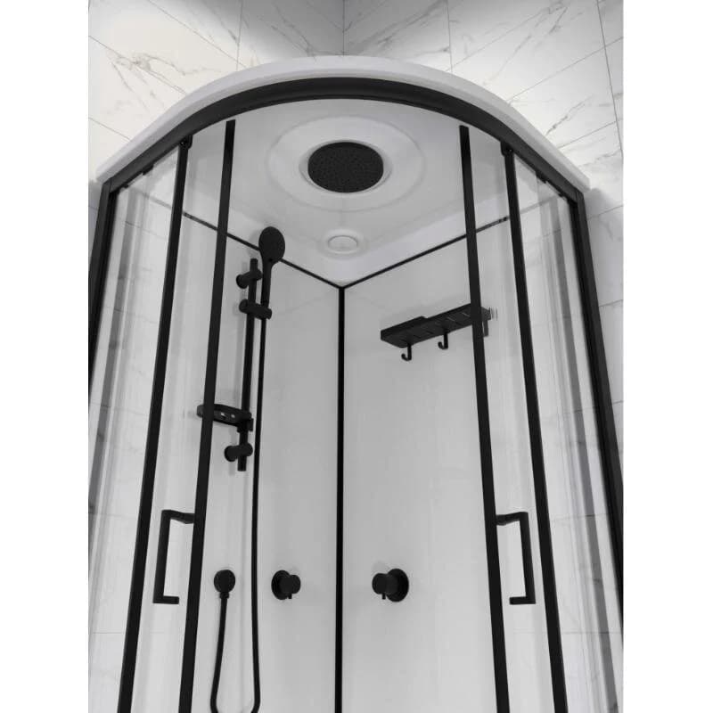 Душевая кабина Triton Прайм-Блэк Щ0000079021, 90 x 90 см, поддон средний, стекло прозрачное, профиль чёрный