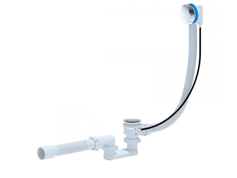 Слив-перелив Triton CK60PF 60 см полуавтомат с сифоном плоский Щ0000039638, хром