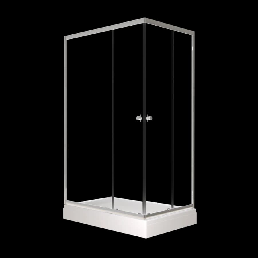 Душевой уголок Triton Вента-Хром New Щ0000079220,120 х 80 см, прямоугольный, стекла прозрачные, поддон 17 см ПД47, сифон, профиль хром