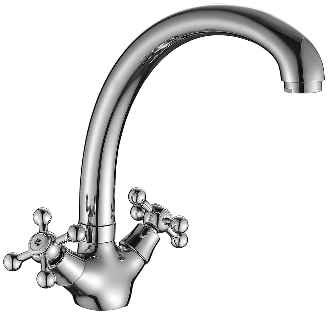 Смеситель для кухни (мойки) DecoRoom DR54029, двухзахватный