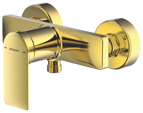Смеситель для душа BRAVAT Eddie матовое золото F9369402RBG-01-ENG, латунь, цвет золотистый