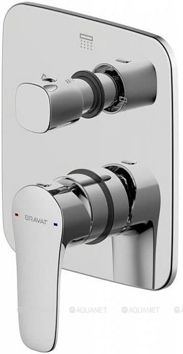 Смеситель для ванны BRAVAT Source (3 функции) PB8173218CP-3-ENG, латунь, цвет серебристый