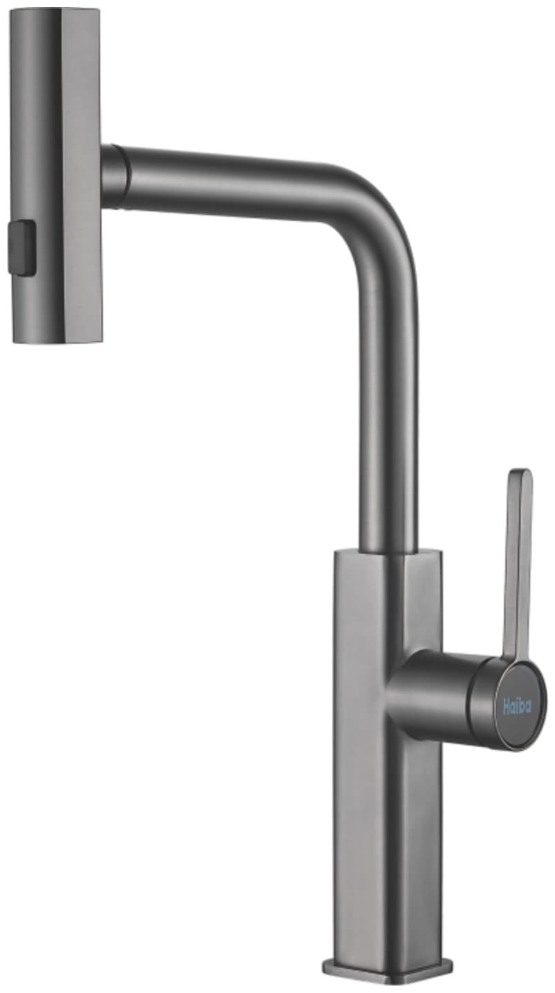 Смеситель для кухни Haiba HB 73824-3, латунь, цвет графит