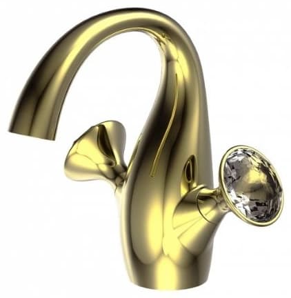 Смеситель для раковины (умывальника) BRAVAT Swan F14287G, двухзахватный