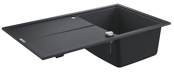 Мойка K400, композитная, оборачиваемая, с 1 чашей и крылом, 860x500, черный гранит Grohe 31640AP0